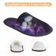 thumbnail image 3 of Balery Galactic Wolf Stare Pantuflas de Casa de Felpa Silenciosas con Diseño Estampado, Zapatillas Cómodas Antideslizantes de Algodón para Interior-Medium, 3 of 8