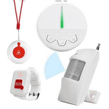 Wireless Medical Alert Button – Senior Emergency Call System, Loud Alarm, Fall Detection, Ideal for Seniors Dementia Patients & Disabled (Battery Included)