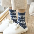 thumbnail image 4 of Fuzzy Socks Soft Warm 6 Pairs Polka Dot Striped Cute Sleeping Socks Crew Socks, 4 of 10