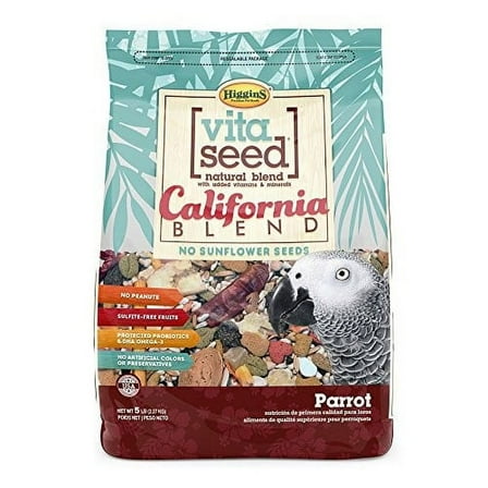 Higgins Vita Seed California Blend Parrot Bird Food, 5 Lb
