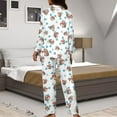 thumbnail image 7 of Kuiaobaty Mushroom Butterfly Print Pajamas Set Women's Long Sleeve Sleepwear Set Pajamas Set Crewneck Tops T-Shirts and Pants 2 Pack Set Nightwear Soft Loungewear Full Length Pajamas, Size 2XL, 7 of 7