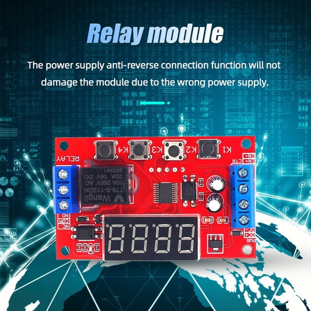 Adjustable 12V Time Delay Relay Module LED Digital Timming Relay ...