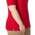 thumbnail image 4 of Lee Riders Women's Plus Size Short Sleeve Knit Everyday Essential Polo Shirt, 4 of 4