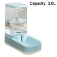 thumbnail image 2 of Automatic Dog Cat Feeder and Water Dispenser Gravity Food Feeder and Waterer Set with Pet Food Bowl - Sky Blue 3.8L Drink Waterfall, 2 of 5