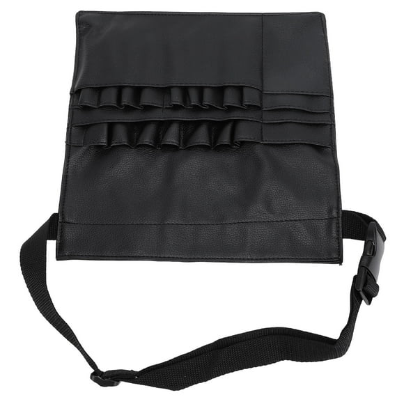 Cosmetics Makeup Brush Belt, PU Leather Makeup Brush Belt with Artist Strap for Photo Studios
