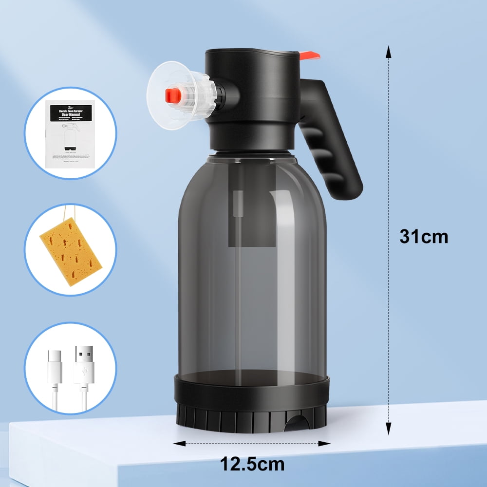Uten Electric Foam Sprayer, Rechargeable Pressurized Foam Sprayer with Intelligent Pressure Control for Car Detailing, Home & Garden Cleaning