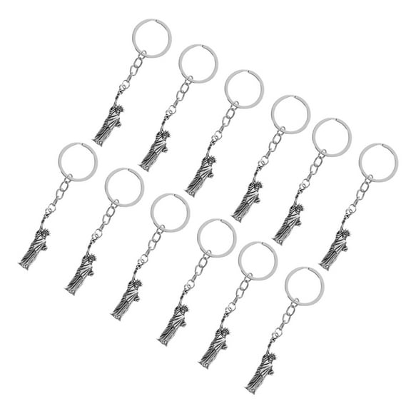 COMPUKAS 12Pcs Statue of Liberty Decoration Keychain Metal Keychain Pendant for Bag Keys