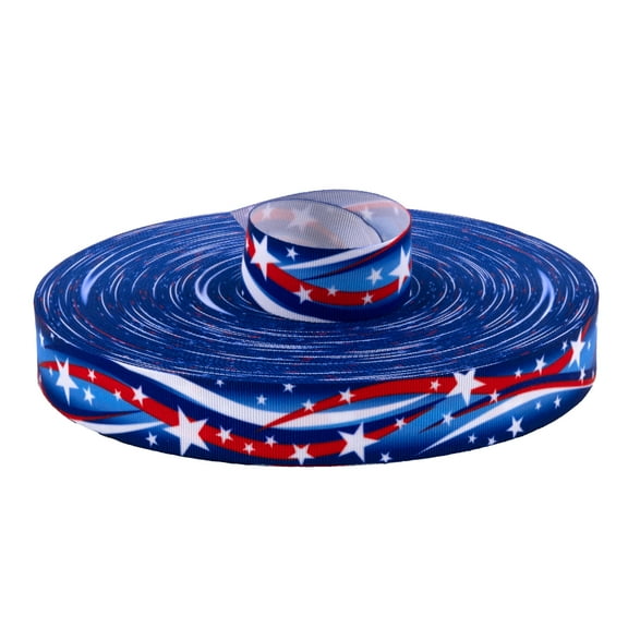 Country Brook Design® 5/8 inch Star Spangled Grosgrain Ribbon, 5 Yards