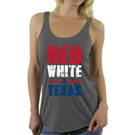 - Awkward Styles Red White & Texas Racerback Tank Top for Women Texas Tanks 4th of July Sleeveless Shirt Women's America Flag Top USA Women's Tank Top American Women Gifts from Texas Patriots Tank