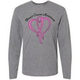 thumbnail image 3 of Inktastic Breast Cancer Awareness with Pink Ribbon Heart Long Sleeve T-Shirt, 3 of 5