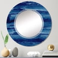 thumbnail image 2 of DESIGN ART Designart 'Abstract Classic Blue I' Printed Modern Wall Mirror 20in.x30in., 2 of 5