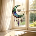 thumbnail image 2 of Sunflower Stained Glass Suncatcher, Bohemian Hanging Ornament for Door Window Garden, Colorful Acrylic Pendant for Patio Decor, 2 of 6