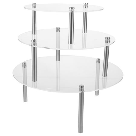 

Round Cake Stand Acrylic Cupcake Display Stand Dessert Table Serving 3 Tier Display Holder