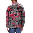 thumbnail image 3 of Men's Heavyweight Army Hunting Camo Removable Hood Quilted Insulated Jacket (Red/Grey Camo, 4XL), 3 of 6