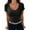Black, variant on SHITINN Blouses for Women Casual Women V Neck Ribbed Fitted Tight Tshirt Short Sleeve Shirt Basic Knit Top Women's Short Sleeve Tops Womens Summer Shirts