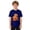 Navy, variant on Boys Monkey Graphic Print Short Sleeve Punch T Shirt Casual Crew Neck Tee for Kids Comfortable Youth Basic Top