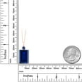 thumbnail image 2 of Gem Stone King 18K Rose Gold Plated Silver Blue Created Sapphire Pendant Necklace for Women (17.75 Cttw, Emerald Cut 18X13MM, With 18 inch Silver Chain), 2 of 4