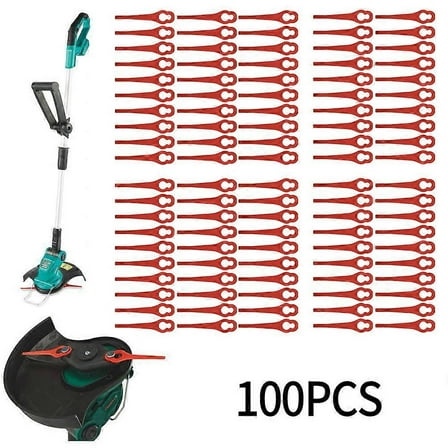 100 Pcs Lawn Mower Blades 85mm Strimmer Replacement Parts 97699 2002706 For Ferrex & Aldi FAR 20-1 Grass Trimmer Accessories