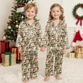 thumbnail image 6 of Gubotare Kids Plaid Christmas Pajamas Girls Little Big Girls Pajamas Long Sleeve PJs Pajamas Size 11-12 (Khaki,11-12 Years), 6 of 6