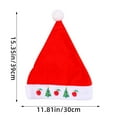 thumbnail image 3 of Gorro navideño de terciopelo para adultos | Gorro de Papá Noel grueso y bordado con diseño de alce | Accesorio navideño de felpa roja suave | Decoración festiva y regalo ideal, 3 of 6