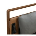 thumbnail image 5 of King Size Bed Frame,Platform King Bed Frame with PU Leather Headboard and 2 Night Lights for Bedroom,Solid Wood Slats Support,85.5"x82.88"x34.5",Brown, 5 of 7