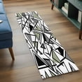 thumbnail image 4 of Sage Green Black Geometric Kitchen Runner Rug 2x6 Washable Runners for Hallway Non Slip Abstract Art Modern Line Large Area Rug Indoor Floor Carpet for Bathroom Laundry Entryway Bedroom Living Room, 4 of 8