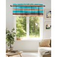 thumbnail image 6 of Vintage Turquoise Valances for Windows Brown Gradient Abstract Wood Grain Valance Rod Pocket Light Filtering Short Window Treatments Curtains for Kitchen Bathroom Living Room Bedroom, 42 x 12 Inch, 6 of 7