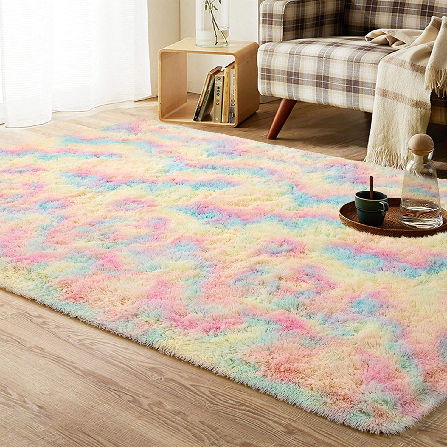 Details about   ISEAU Fluffy Rug Carpets Soft Shaggy Area Rug Indoor Floor Rugs for Kids Room Fu 