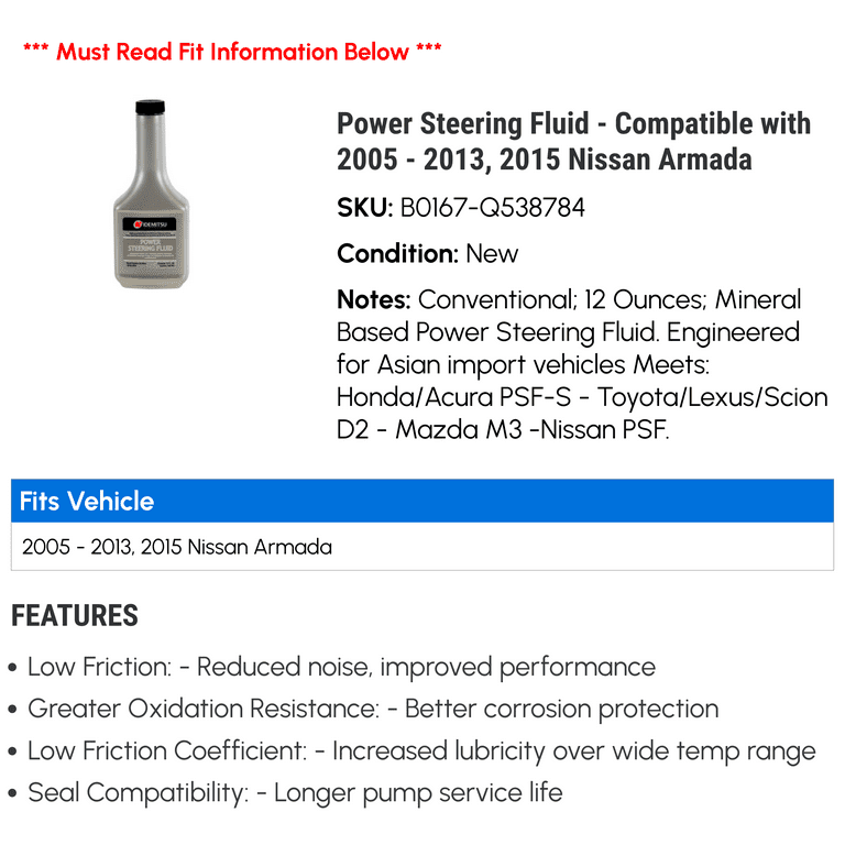 Nissan Infiniti Nissan OEM Genuine Power Steering Fluid, 12, 46% OFF