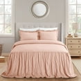 thumbnail image 2 of Ashford 3 Piece Quilt Set Crinkle Crush Ruffled Drop, 2 of 10