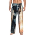 thumbnail image 1 of Kdxio Cloud Border Collie Pattern Men's Pajama Pants, Elastic Waist with Drawstring and Pockets, Comfortable Loungewear-3X-Large, 1 of 6