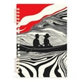 thumbnail image 7 of FORMRS 1-Subject Spiral Notebook 8" x 5" College Ruled 60 Refillable Sheet A5 Hard Cover, 2 Pack, Black Illusionary Boat, 7 of 7