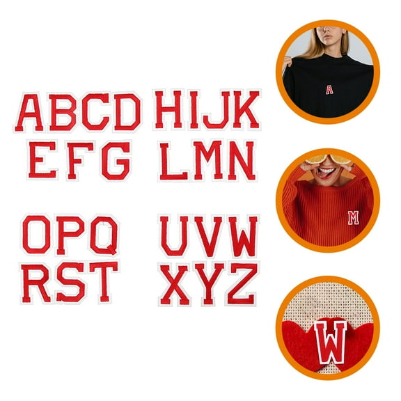 PAMINGONO 26Pcs Sequin Glitter PVC Embroidery Patches for Clothing Diy Projects and Crafts Letter Shaped