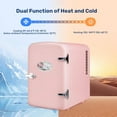 thumbnail image 2 of 4L/6 Can Mini Fridge with Observation Window, Portable Cooler & Warmer Freon-Free Small Refrigerator, Compact Fridge for Skincare, Beverage, Food, Cosmetics, Pink, 2 of 7