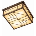 thumbnail image 6 of Meyda Tiffany 171754 Santa Fe 4 Light 18" Wide Flush Mount Square Ceiling Fixture - Bronze, 6 of 7