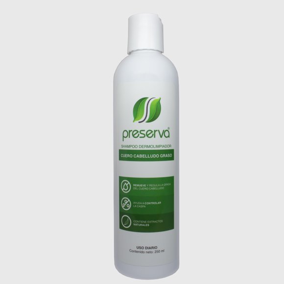 Shampoo Anticaspa Contra dermatitis Seborreica Para Cabello Graso 250ml Preserva ®
