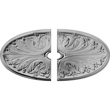 24 3/4"W x 12 1/2"H x 3 1/2"ID x 1 3/4"P Madrid Ceiling Medallion, Two Piece (Fits Canopies up to 3 1/2")