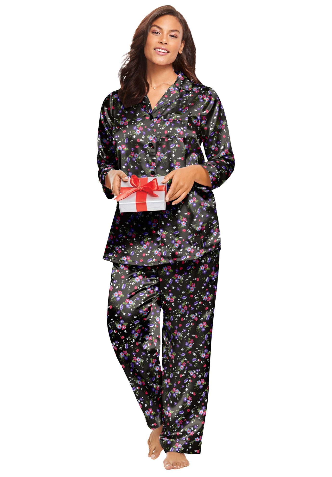 plus size satin pajama pants