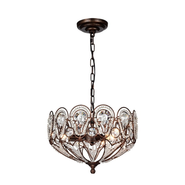 Latir Rustic Bronze 3 Light Crystal Pendant Lamp Com Light Crystal Pendant Lamp, Rustic Chandelier Light Crystal
