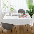 thumbnail image 3 of Yayeee Tablecloths 60" x 90" Rectangle Wrinkle Resistant Party Table Cover, Colorful Flower, 3 of 8