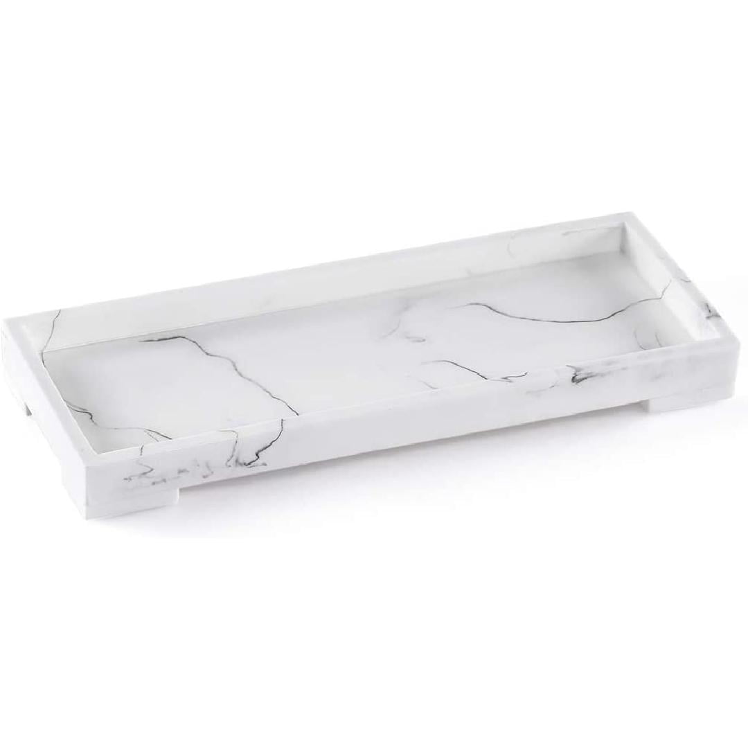 Bathroom Vanity Tray Rectangle, Resin Storage Dish, Toilet Tank Top