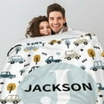 thumbnail image 5 of Personalized Blankets with Name Customized Kids Blankets for Girls Boys Adults Throw Blankets for Bedroom Decor Christmas Birthday Gift(Car, 50"×60"), 5 of 5