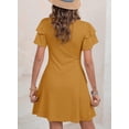 thumbnail image 3 of Vestido Dokotoo Summer 2025 con volantes de manga corta para mujer, 3 of 5