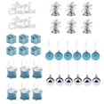 thumbnail image 1 of 32 piezas de adornos de de Navidad Adornos de árbol de Navidad Adornos de árbol de Navidad inastillables, campanas, caja de . Señales Azul Macarena decoraciones colgantes de árboles, 1 of 8