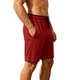 thumbnail image 5 of Men's Ice Silk Shorts Quick Dry Running Shorts Drawstring Elastic Waist Short Pants with Pocketed Lightweight Breathable Bottoms Summer Sports Wear, 5 of 5
