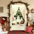 thumbnail image 1 of Mineart Christmas Snowman Door Cover Festive Design Decorative Door Curtain Hanging for Home Entryway Party Holiday Decoration, 1 of 1