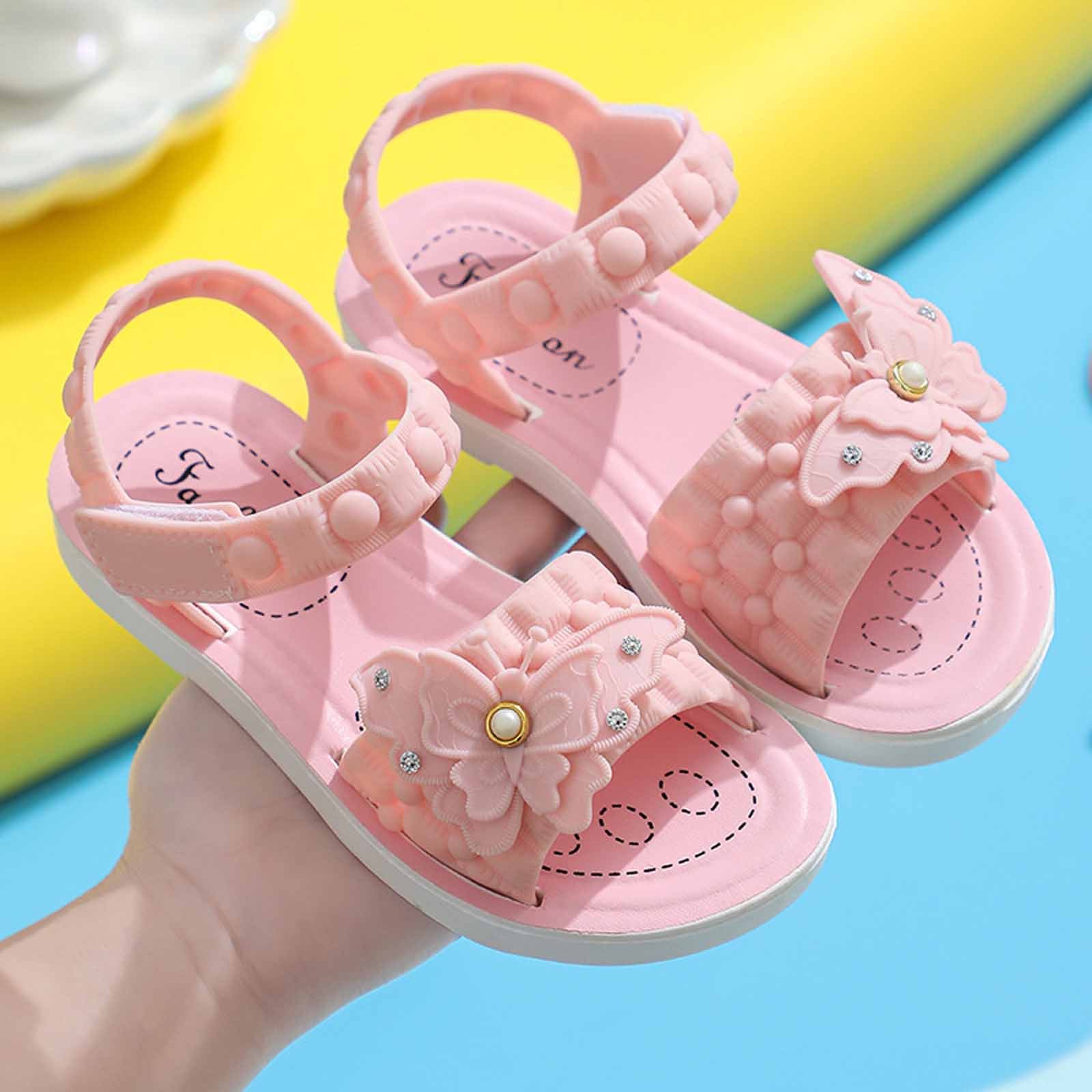 zanvin Summer Girls' Sandals Anti-skid Soft Soles Small Medium And Large  Children's Decorative Princess Shoes for Casual Outdoor comfortable