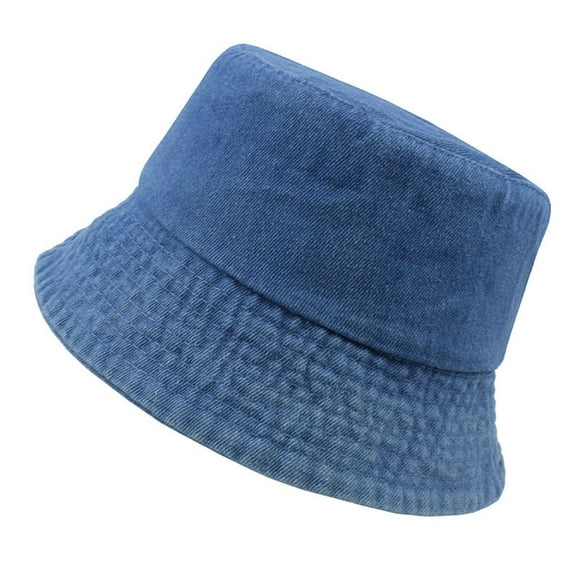 HJYCHN Casquette pour Hommes en Denim Unisexe Décontractée Usage Quotidien Extérieur Soleil Accessoire Ajustable Chapeaux Seau pour Femmes Bleu Marine Taille Unique