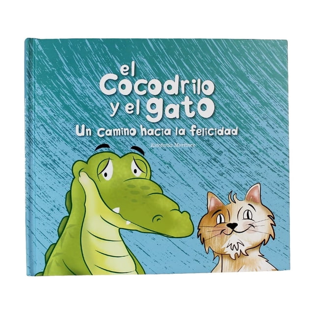 Cuento libro infantil PARA dormir HAB El cocodrilo y el gato Un camino hacia la felicidad