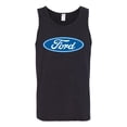 thumbnail image 2 of Wild Bobby, Ford Motors Blue Logo, Cars and Trucks, Men Graphic Tank Top, Black, Small, 2 of 4